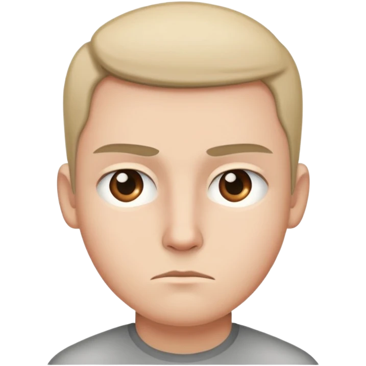 Straight face serious emoji