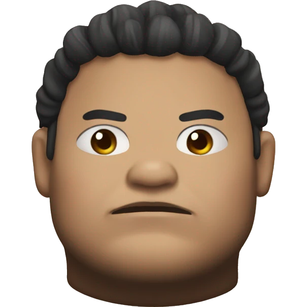 Caked up sumo wrestler emoji