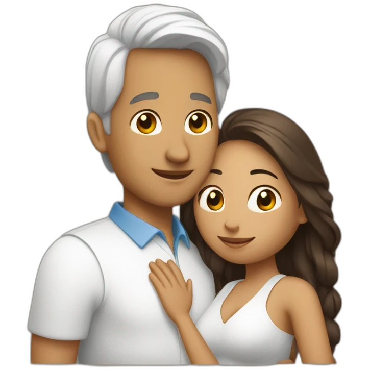 pareja blanca embarazada  emoji