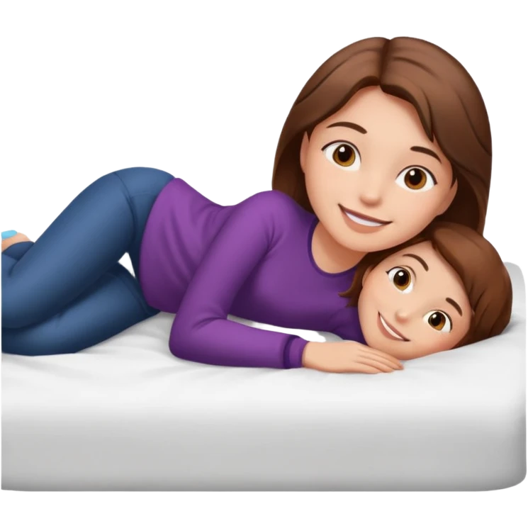 lying on bed brown hair girl just chill emoji