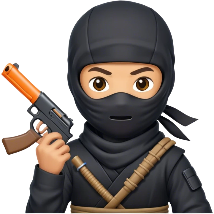 Ninja with toy gun  emoji