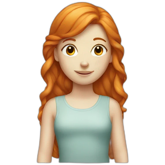Ginger girl emoji