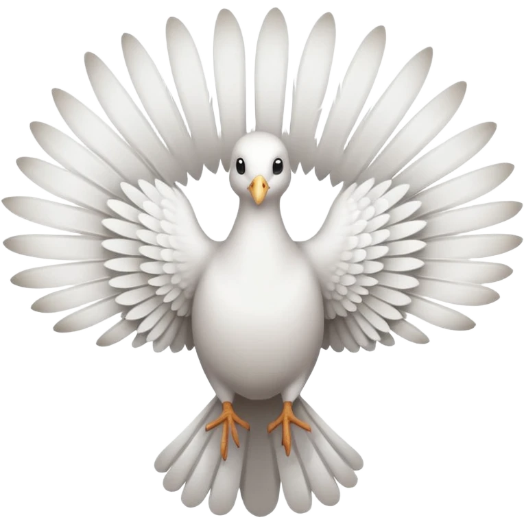 The tail of a dove, with the characteristic shape. emoji