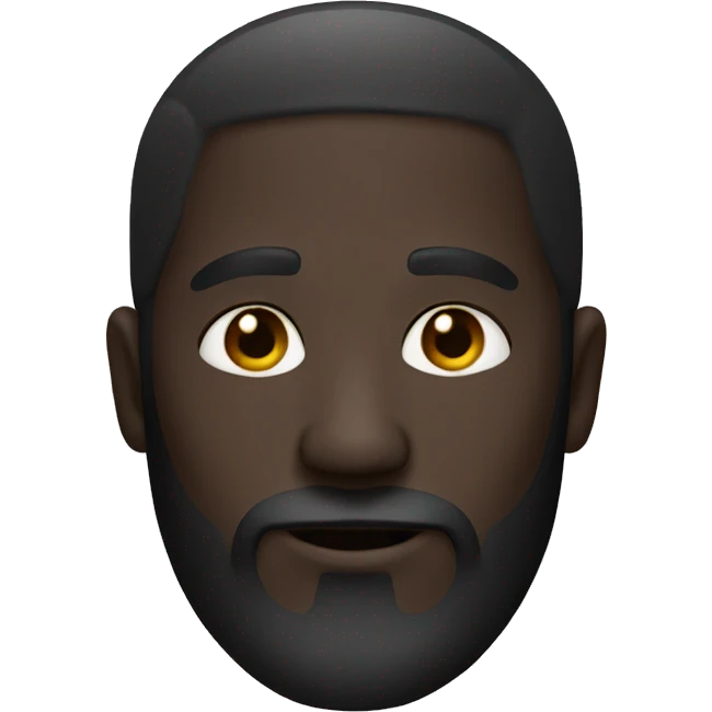 man with black skin and beard emoji