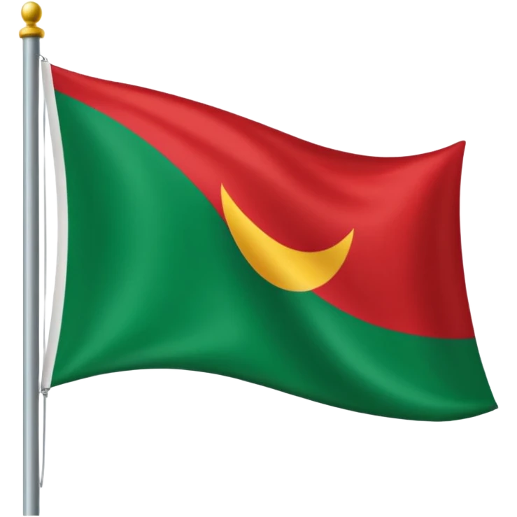 Una bandera roja y verde abajo corte recto emoji