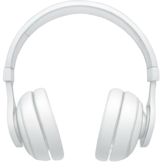 white headphones with white bows emoji