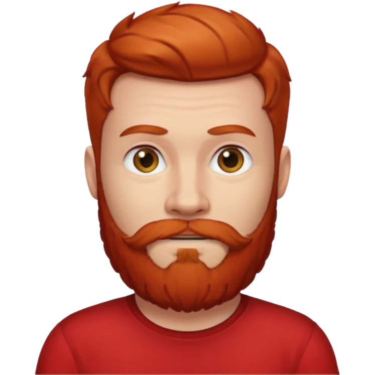 red bearded man with red shirt emoji