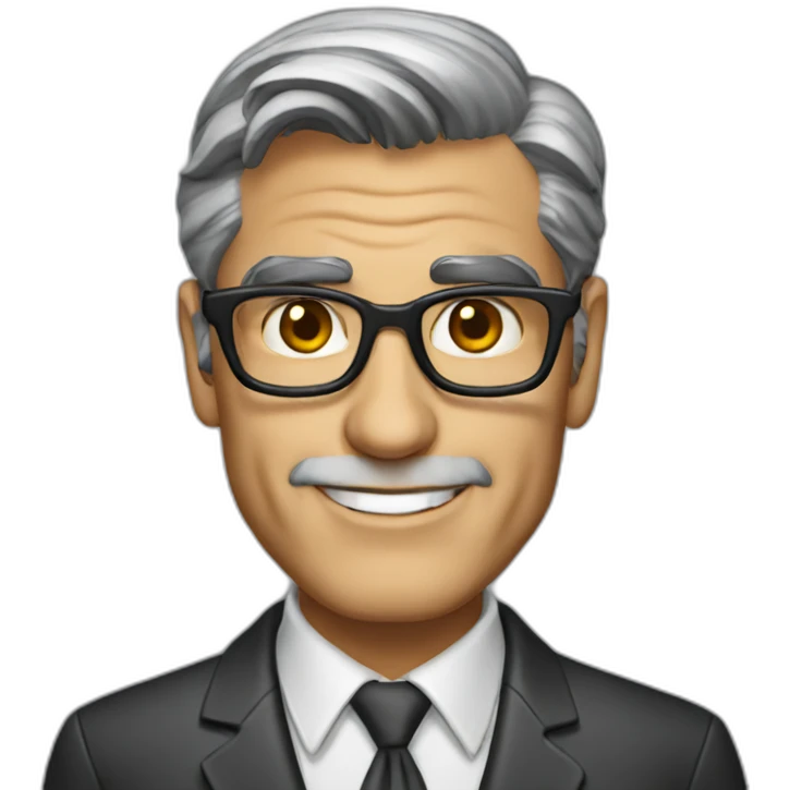 George Clooney scientist emoji