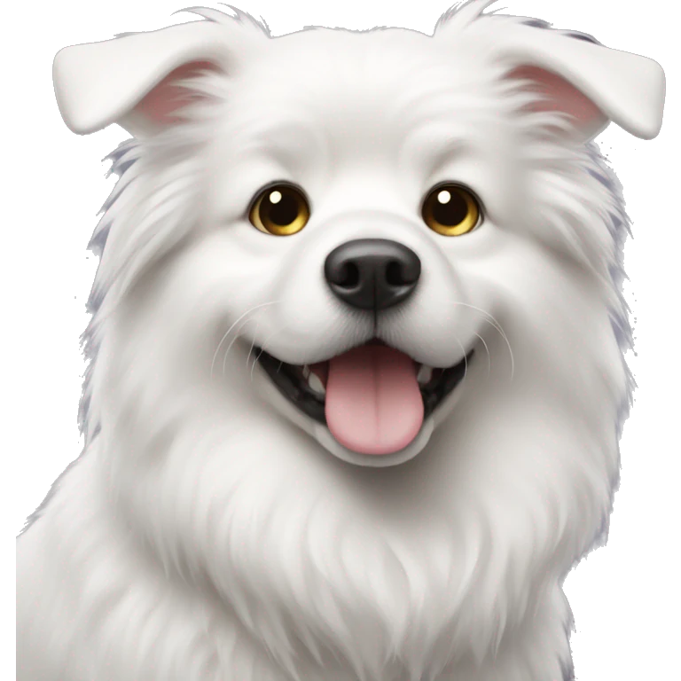 Fluffy white dog  emoji