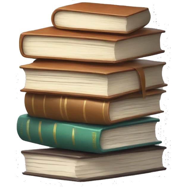 pile of modern books emoji