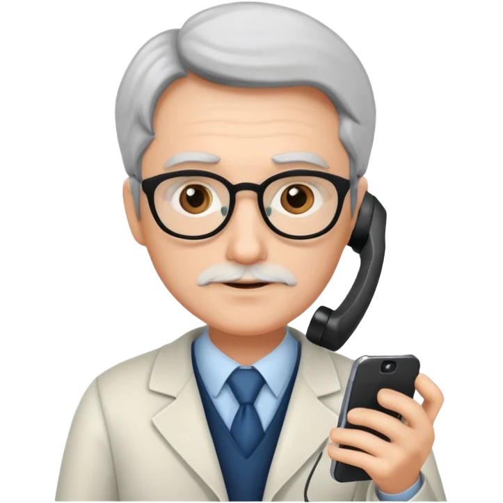 professor with phone emoji