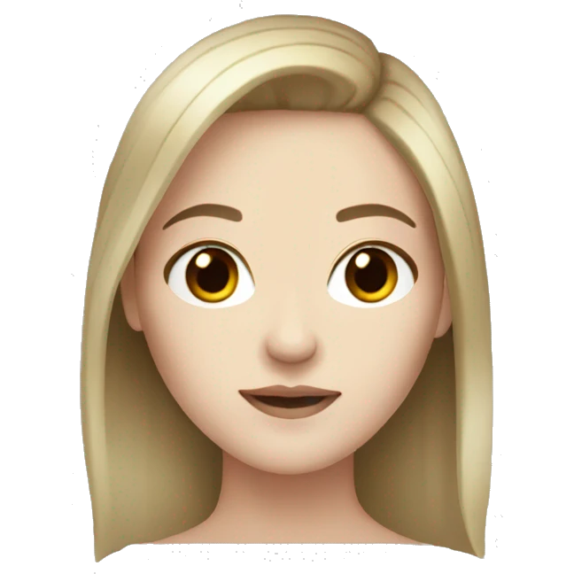 woman pale skin brown hair black eyes emoji