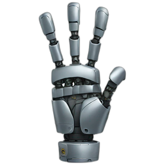robot hand peace emoji