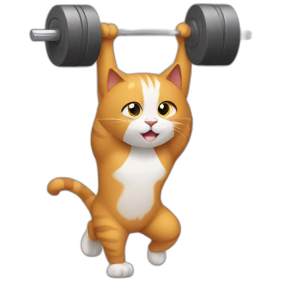 cat working out emoji
