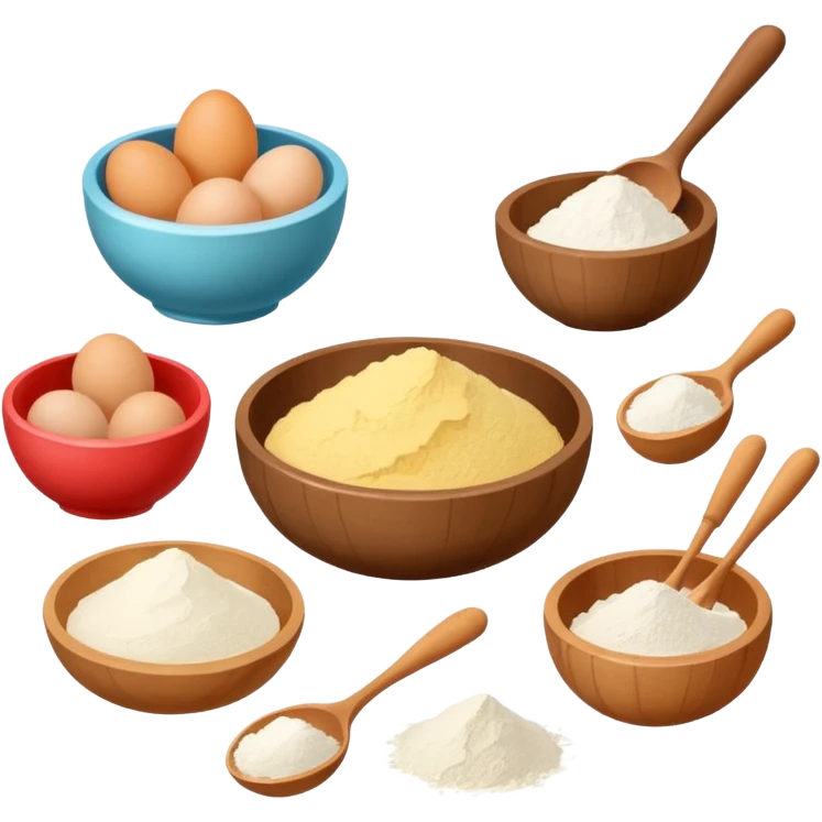 baking ingredients before preparation emoji