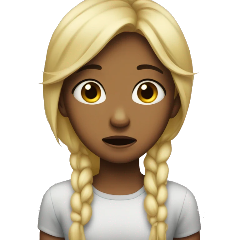 The girl is crying emoji