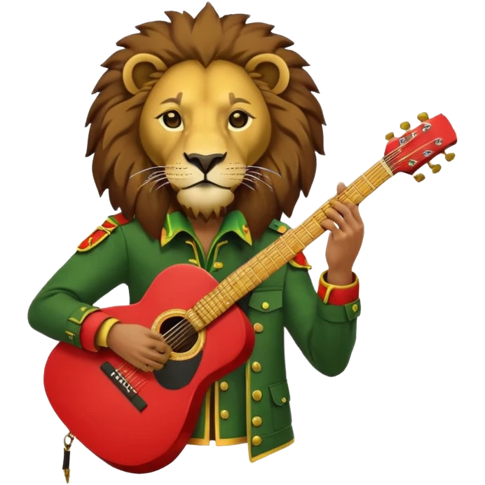 Bob Marley heraldic crest made with ethiopian colors emoji