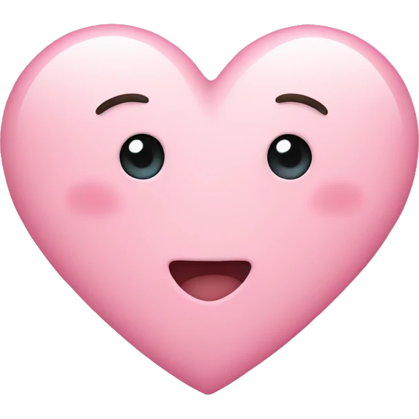 Soft pink heart emoji