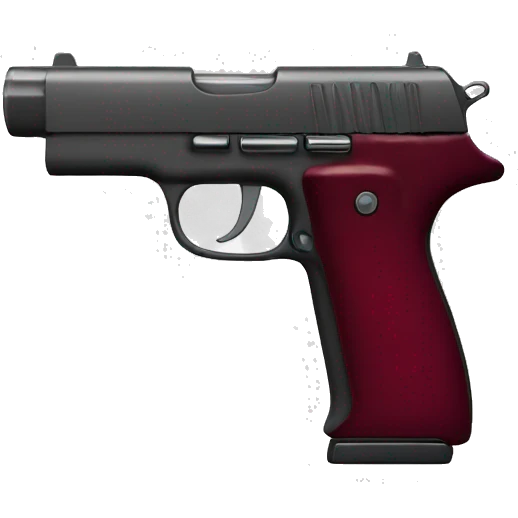 Pistole in the color red wine  emoji