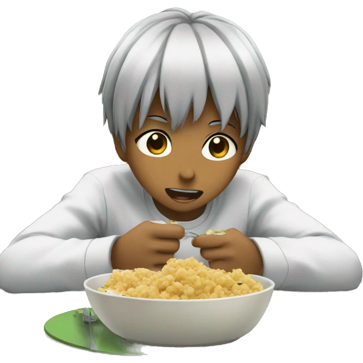 L from anime eating and sit emoji