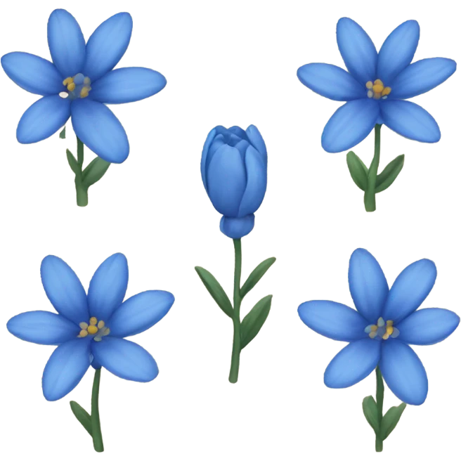 Flor azul emoji