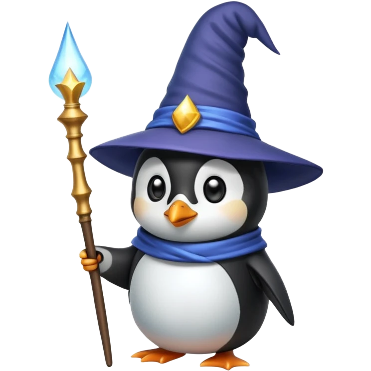 Penguin Wizard emoji