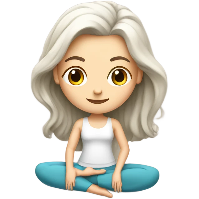 yoga white girl emoji
