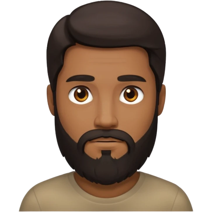 head only of a man with dark long hair and a beard emoji