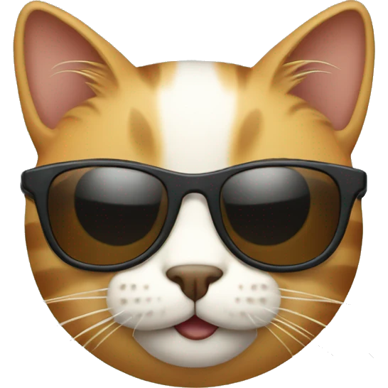 cat with sunglasses smiling emoji