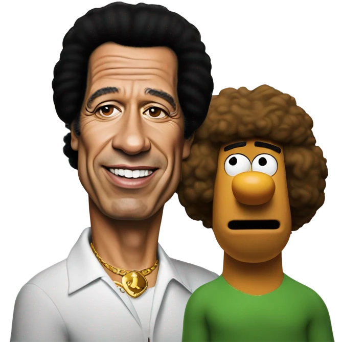 Photo realistic Muammar Gaddafi with cartoon Brian Griffin from Family Guy and Scooby Doo emoji
