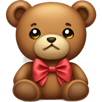 teddy bear with bow emoji