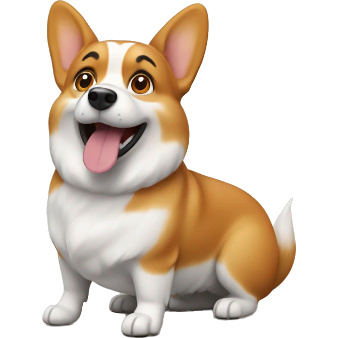 Farting corgi emoji