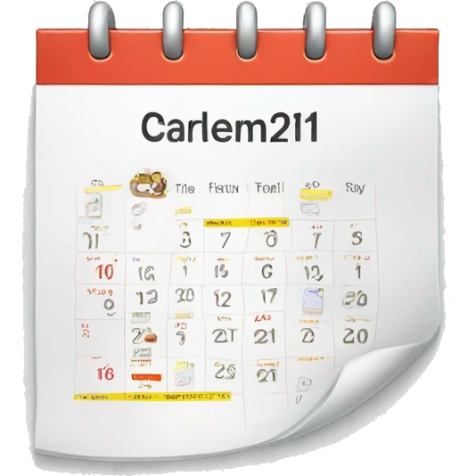 calendar with the date 1 emoji