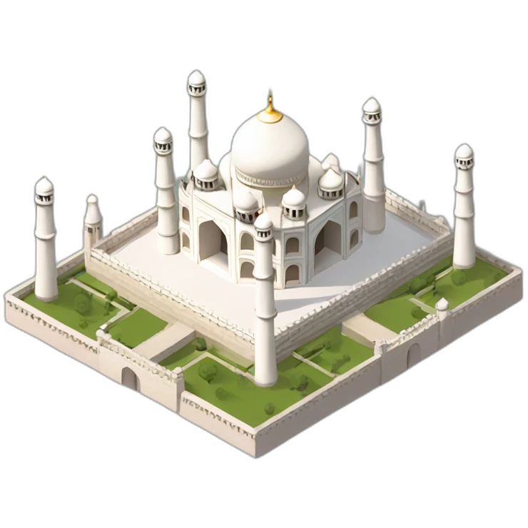Taj mahal isometric emoji