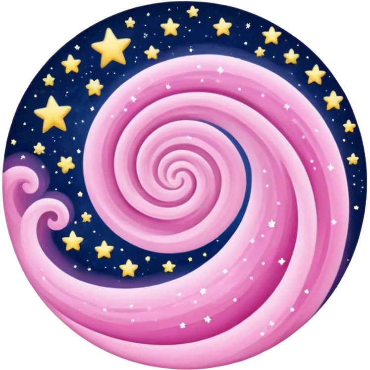 starry night sky, dreams, pink emoji