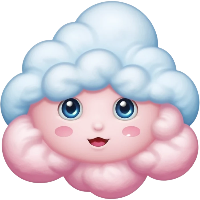 cute big White Cloud, eyes emoji