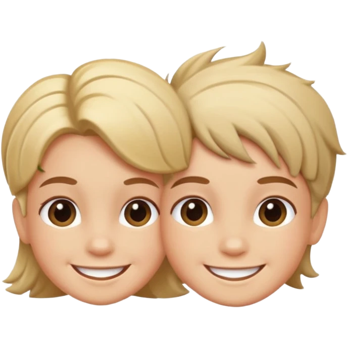 Happy kids after salon treatment  emoji