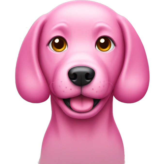 pink dog  emoji