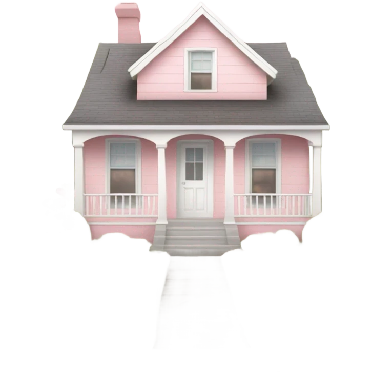 pink house emoji