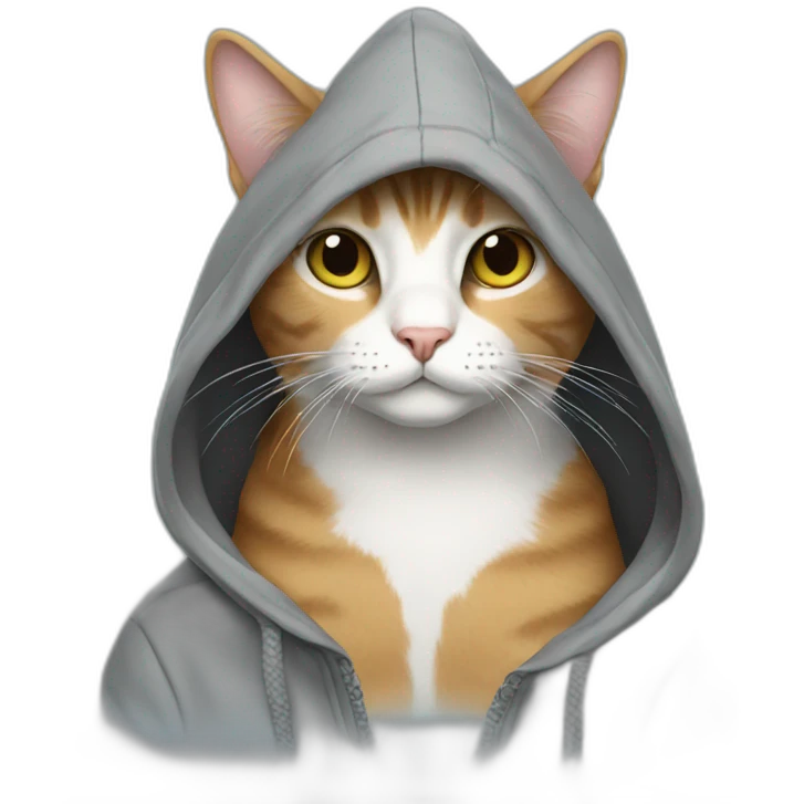 Cat with hoodie emoji