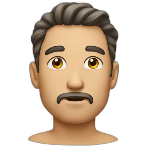 Men touch nose emoji