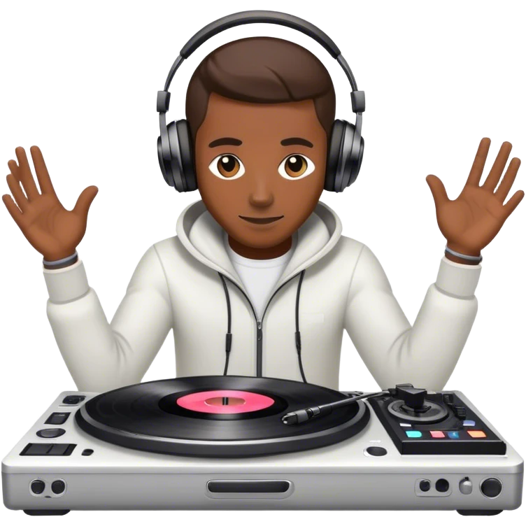 DJ spinning record vinyl emoji