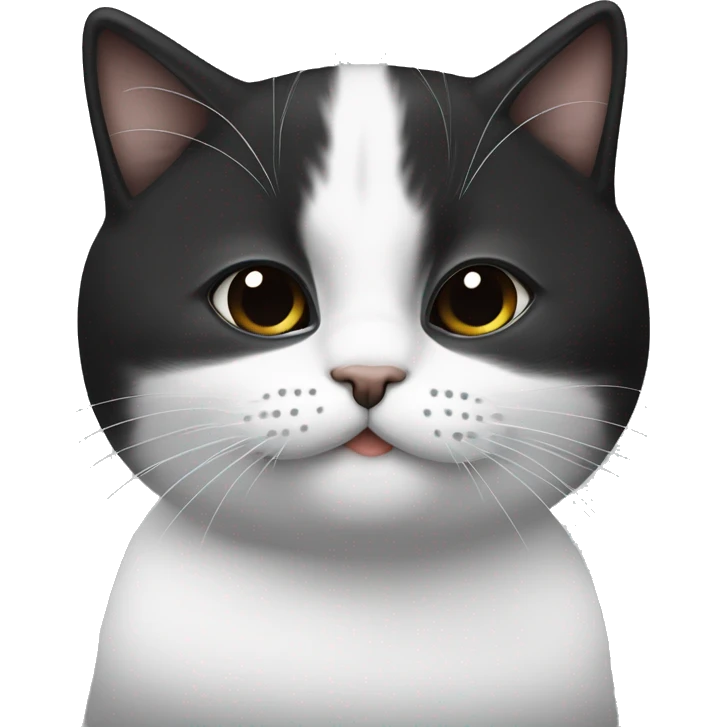 Il mio gatto bianco e nero che manda un bacio  emoji