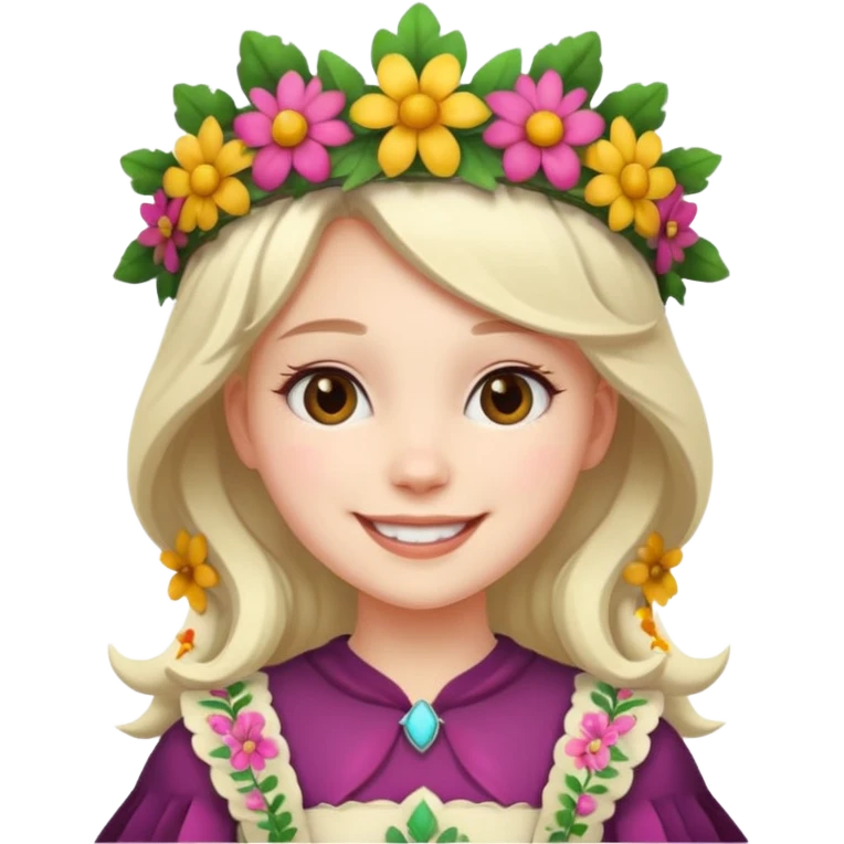 Девочка в костюме на Иван купала emoji