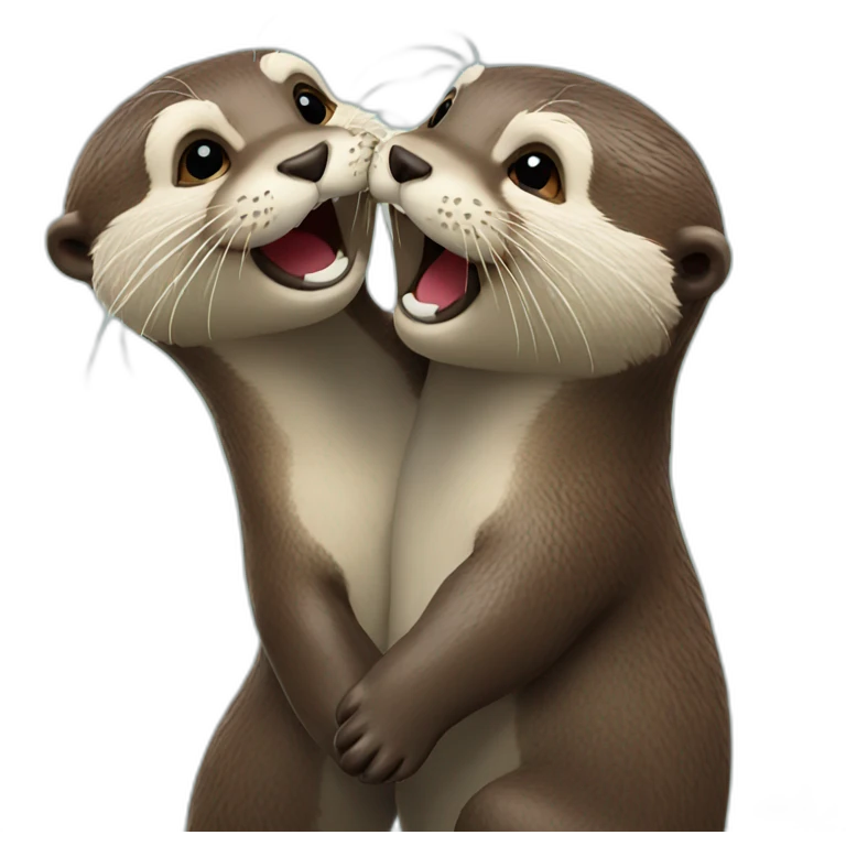 Otter kiss emoji