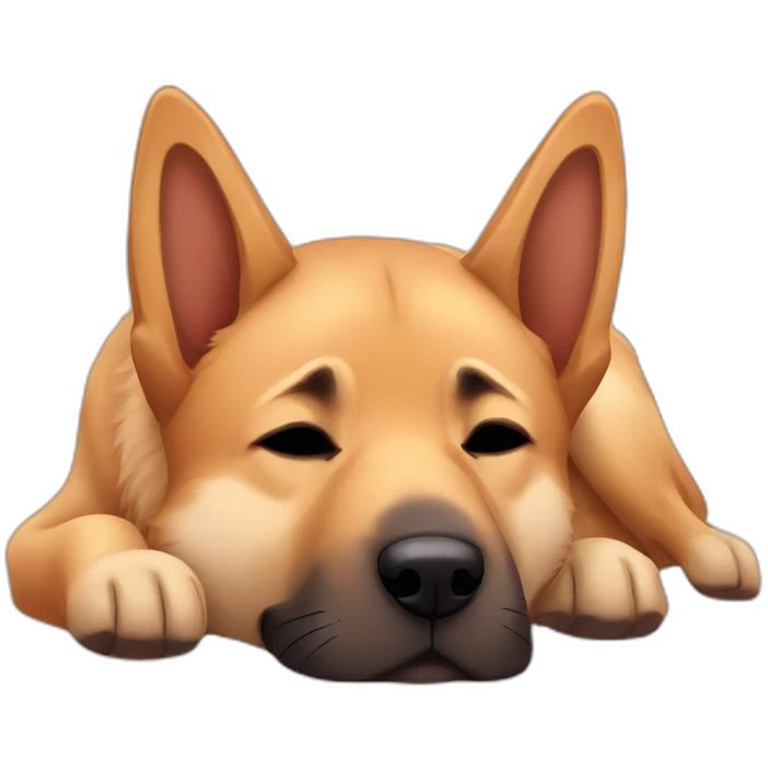 Cute German Shepard sleeping emoji