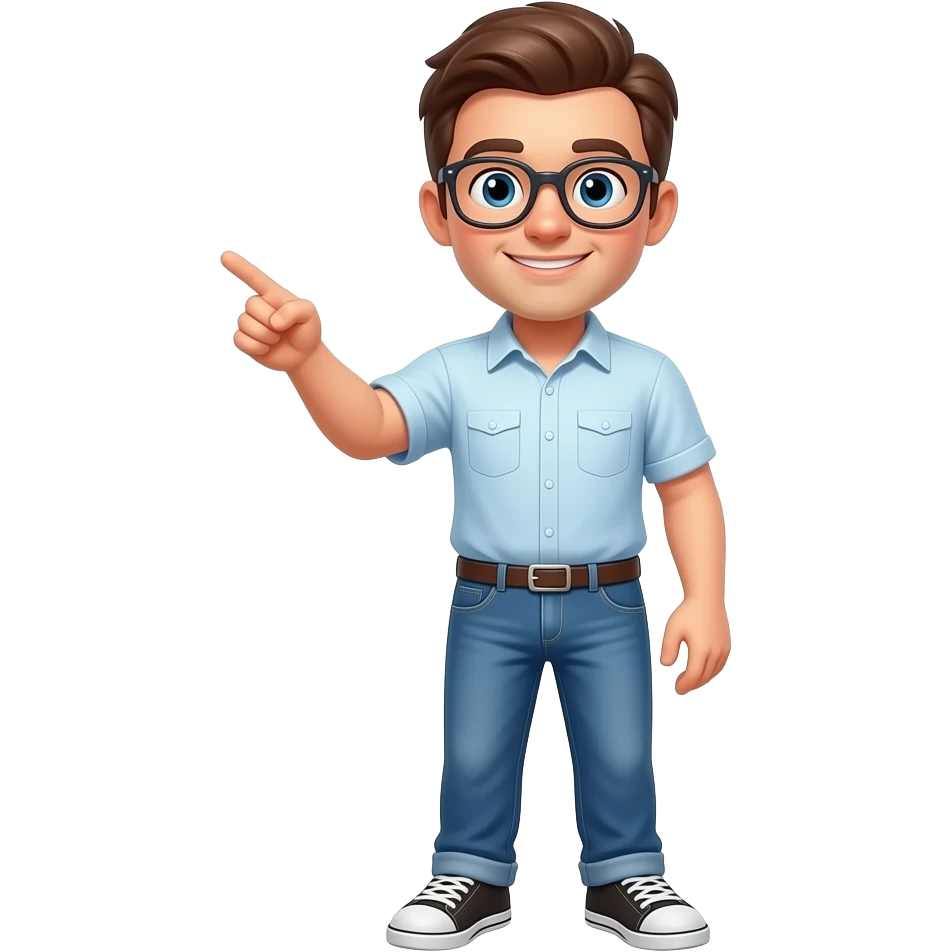 to be, person pointing at him emoji