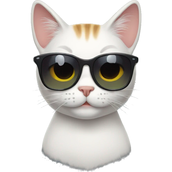 Cat with sunglasses holiday emoji