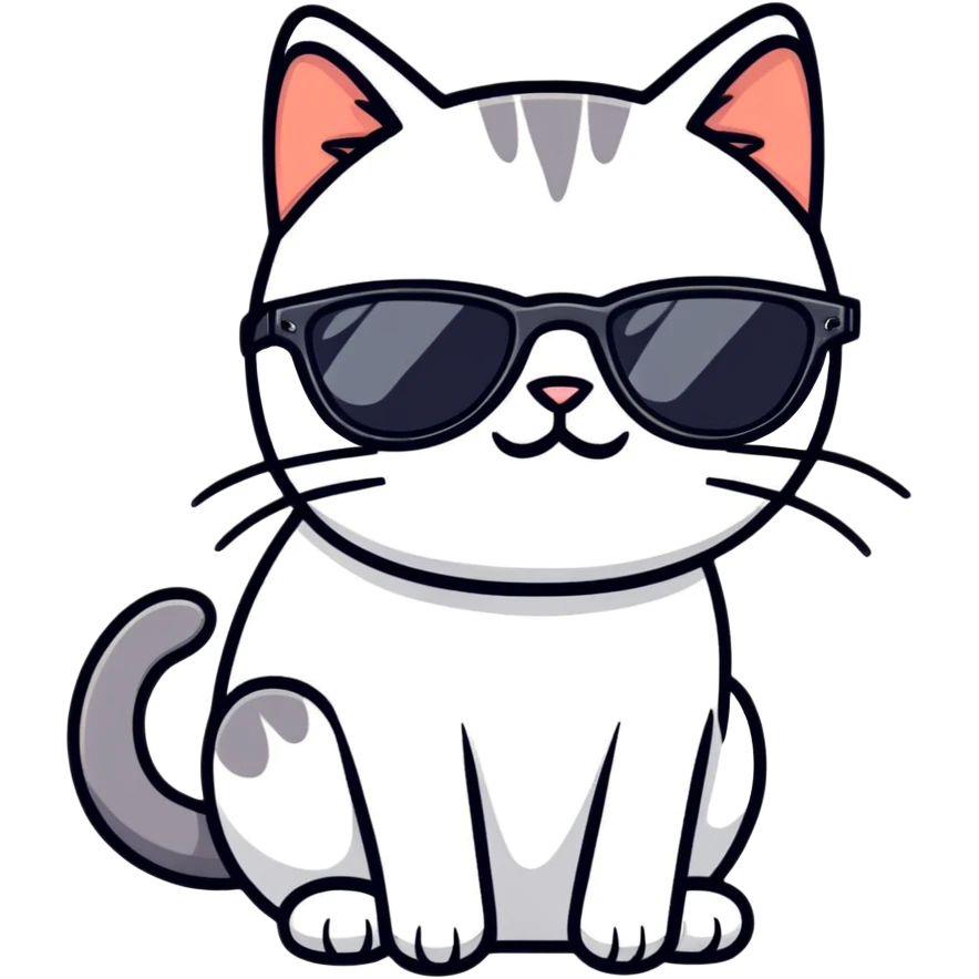Cat with sunglasses emoji
