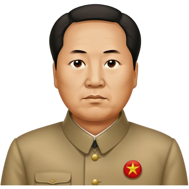 mao zedong photorealistic serious emoji